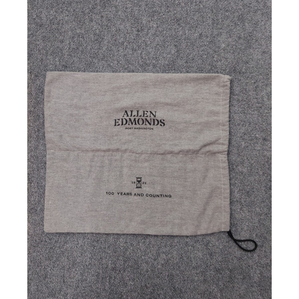 Allen Edmonds Shoe Dust Bag Port Washington Gray Gift Double FLANNEL USA 15x17"
